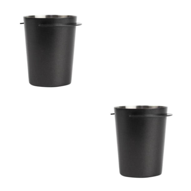 Cateissary Coffee Powder Feeder Coffee Smell Cup Coffee Powder Black Receiver Grinder Tipo 1 2piezas