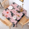 thumbnail image 2 of Schnauzer Dogs and Pioneer Flower Square Tablecloth,Waterproof Square Table Cover,Wipeable Spillproof Washable Table Cover for Home Kitchen Party Decor 42"X42"(107x107cm), 2 of 6