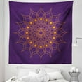 thumbnail image 1 of Purple Mandala Tapestry, Mystic Sun Inspired Style Circle Cultural Folk Culture Illustration Image, Fabric Wall Hanging Decor for Bedroom Living Room Dorm, 5 Sizes, Marigold, by Ambesonne, 1 of 1