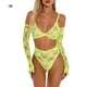 thumbnail image 1 of Traje de ropa interior Sexy Hollow Lace Perspectiva Lencería Mujer Ropa de dormir, M, Verde seitruly XX000098-06, 1 of 7
