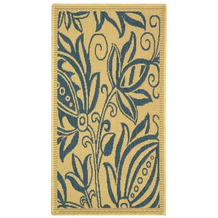 Safavieh Courtyard Natural / Blue Outdoor Area Rug