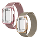 thumbnail image 1 of Kit de 2 Correas metálicas para apple watch de 44mm + Protector lateral de pantalla. Mamá Pulpo  Milanese mica completa, 1 of 5