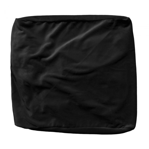 yotijay High Stretch Velvet Square Ottoman Cover for Living Room,Washable Elastic Velvet Black