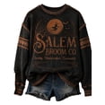 thumbnail image 3 of Salem Broom Company Sweatshirt for Women Halloween Witch Spooky Season Sweatshirt Crewneck Hocus Pocus Holiday Pullover Dark Gray S, 3 of 5