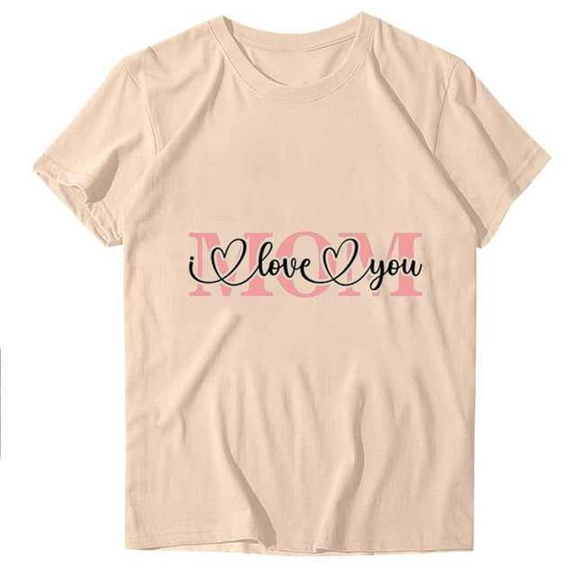 Blusas de Manga Corta para las Mujeres Divertido Impreso Cuello Redondo Tee, Vintage Humor Gráfico Blusas de Primavera para las Mujeres