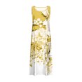 thumbnail image 4 of FcBaudy Robe Sans Manches à Encolure Ronde, Robes d'Été pour Femmes, Robes pour Femmes Robe Sans Manches et en Lin à la Mode à Encolure Ronde Imprimée Longue Robe Femme, 4 of 5