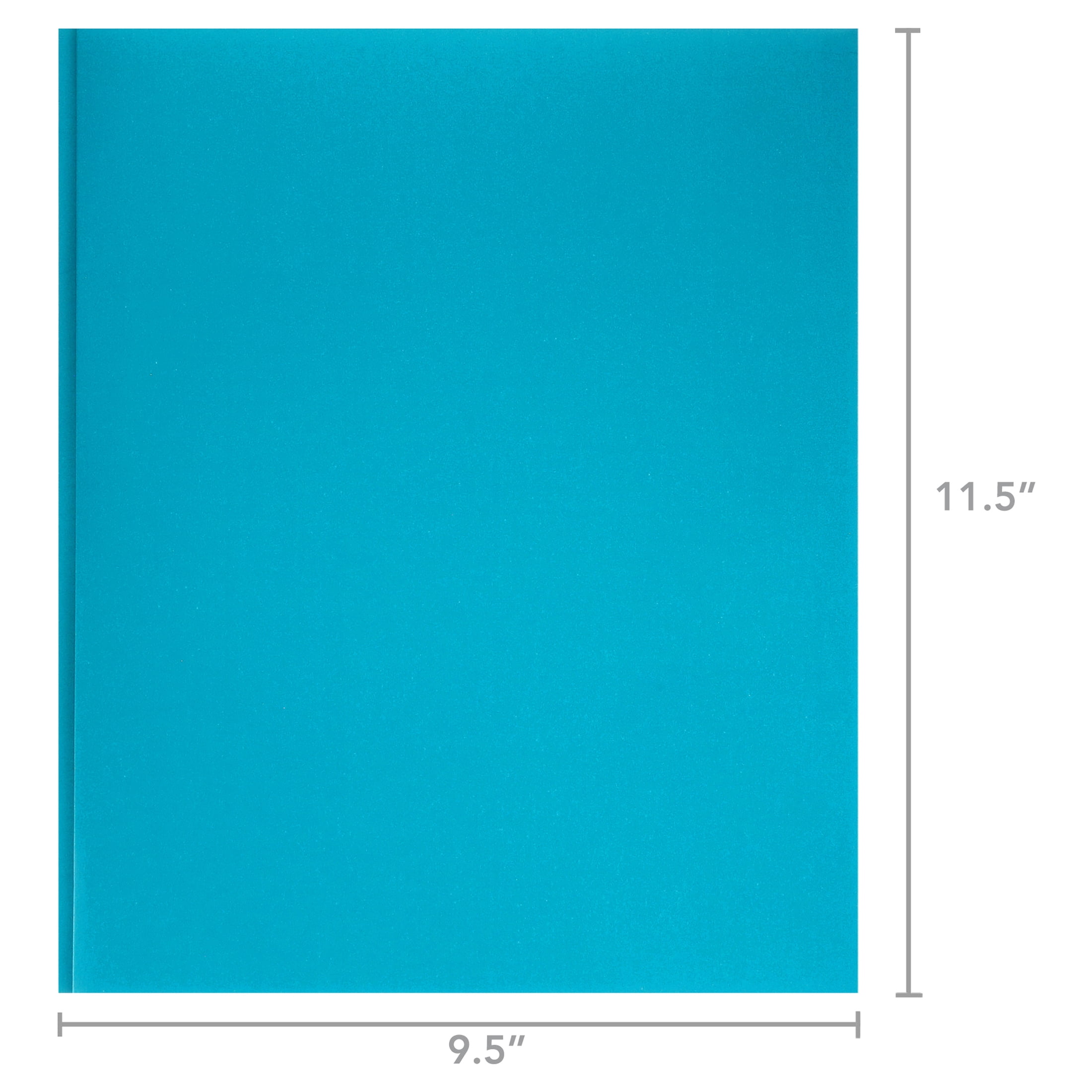 Teal Paper 2 Pocket Folders with Prongs, 50 Pack, by Better Office Products, Matte Texture, Letter Size Paper Folders, 50 Pack, with 3 Metal Prong Fastener Clips, Teal