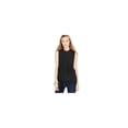 thumbnail image 1 of Almost Famous Womens Hem Tie Button Down Blouse, Black, Juniors, Large, 1 of 1