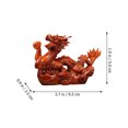thumbnail image 5 of WEISIPU 2024 Wooden Dragon Figurine, 10cm Dragon Statue Chinese Dragon Decor Fengshui Dragon Gifts for New Years Decorations 2024, 5 of 8