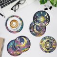 thumbnail image 3 of Juego de posavasos con pintura de diamante, escena iluminada por la luna, acrílico, 8 Uds., con soporte, 3 of 9