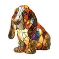 thumbnail image 2 of Dog Series Art Night Light, Dyed French Desktop Led Table Lamp With Vibrant Stained - Glass - Inspired Dog Silhouette, Cute Pet Dog Theme For Warm Ambiance Light, Great For, 2 of 3