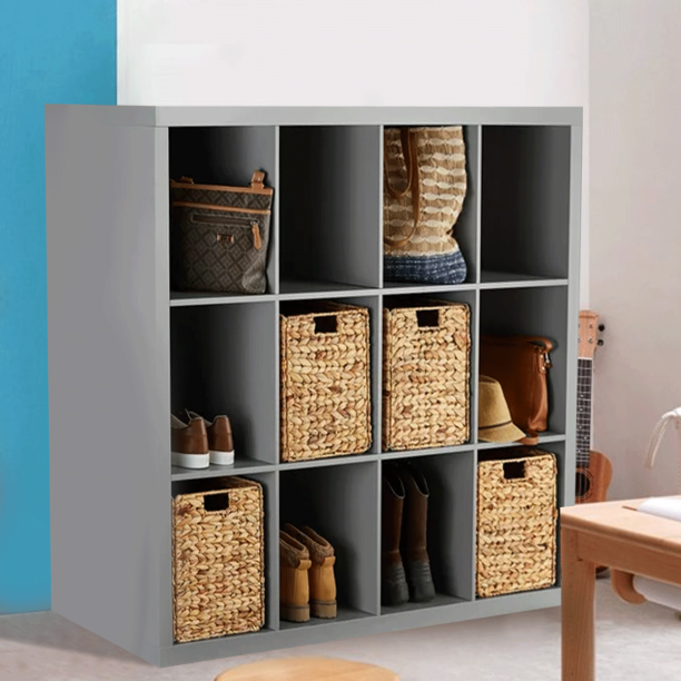 Freestanding Storage Shelf, Corner Bookcase Bookshelf with 12 Sturdy ...