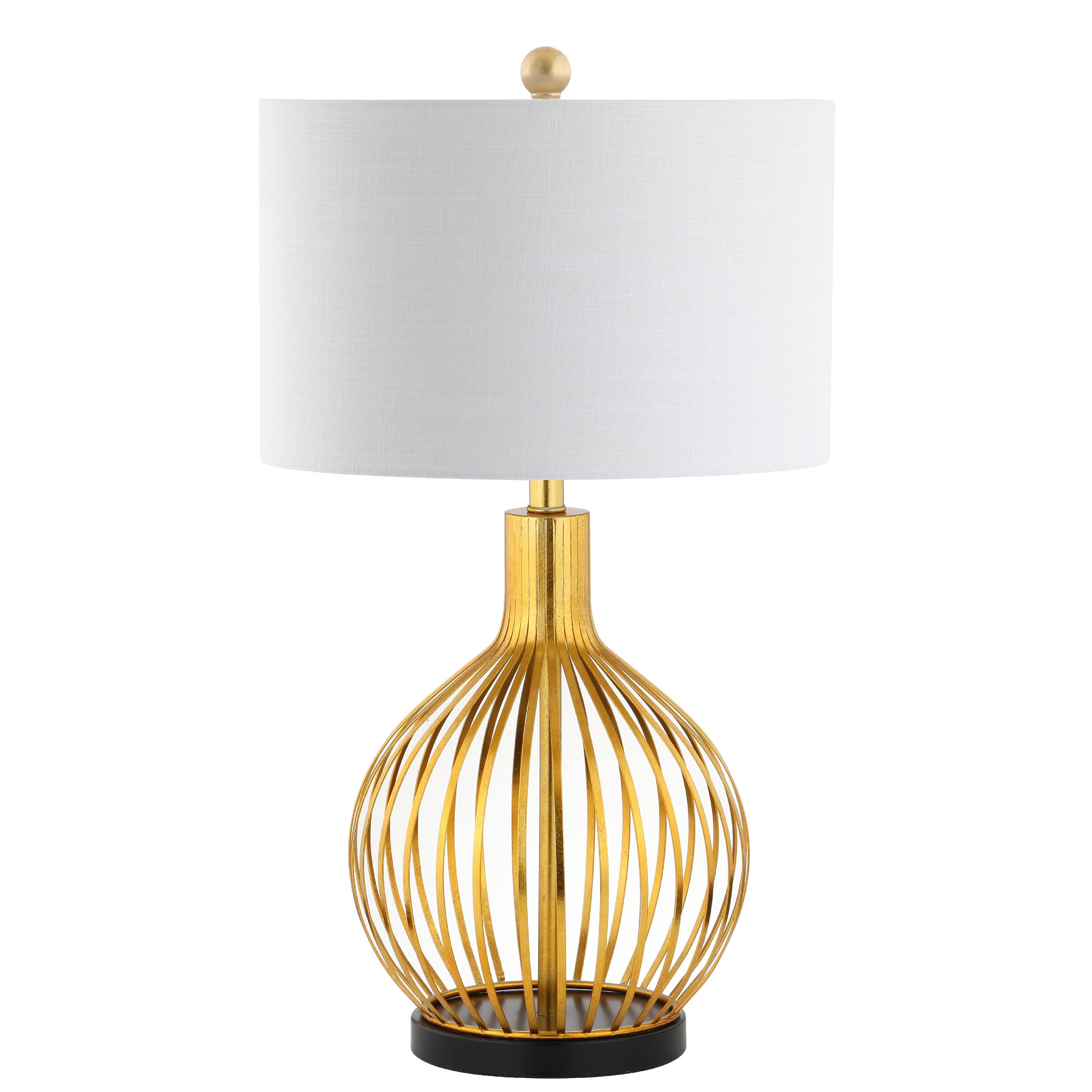 Baird 29 5 Led Metal Table Lamp Gold Leaf Walmart Com Walmart Com