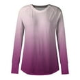 thumbnail image 5 of Womens T Shirts Long Sleeve Top Round Neck Basic Fashion Printed Tshir Thumbhole Tunic Tshirts, 5 of 5