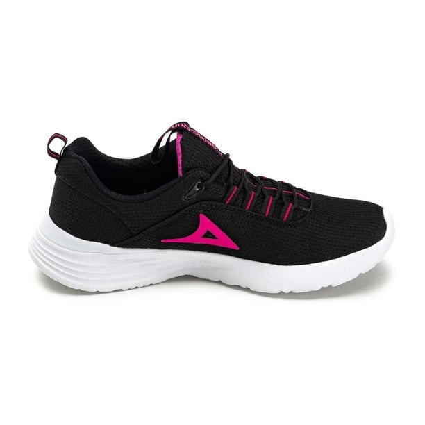 Tenis Dama Pirma Talla 24.5 Color Negro y Fucsia