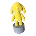 thumbnail image 2 of Bonita figura de conejo decorativa para escritorio, regalo de inauguración de la casa. Soporte amarillo, 2 of 4