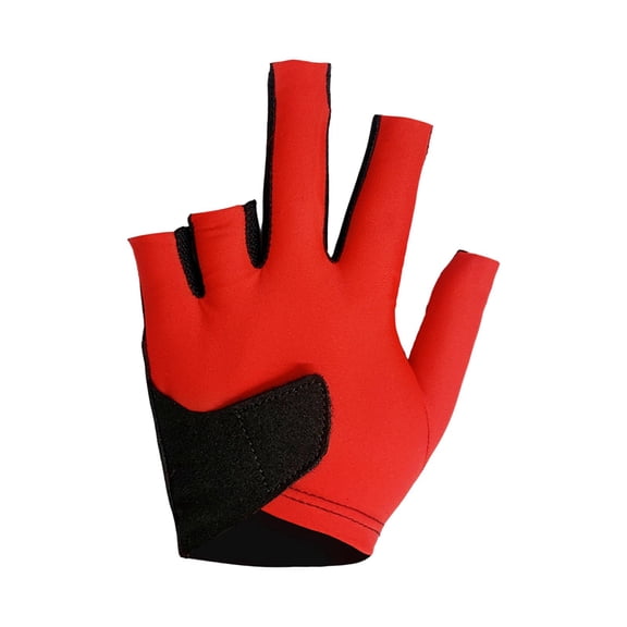 funtasica Professional Billiard Glove Cue Pool Gloves Left Hand, Anti Slip, Gym Wear Resistant Separate Finger Gloves Snooker Cue Glove Red