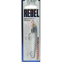 Rebel Track Down Minnow Slick Slow Sinking Slick Black Minnow 3 1/2" 3/8 oz.