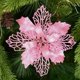thumbnail image 3 of 5 piezas de flores artificiales de Navidad con purpurina de 9 a 16 cm, adornos para árbol de Navidad para el hogar, flores falsas, adornos navideños, decoración de Año Nuevo, 3 of 5