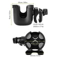thumbnail image 3 of 1 portavasos para cochecito con soporte para teléfono, portavasos para bicicleta, portavasos universal 2 en 1 para cochecito, bicicleta, silla de ruedas, andador, scooter, negro, 3 of 5