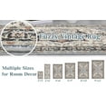 thumbnail image 4 of Yesfashion Carpets Area Rugs Washable Vintage Boho Runner Rug 2'*6' Floral Kitchen Bathroom Runner Rug Oriental Distressed Non-Slip Low-Pile Runner for Laundry,Blue/Beige Beige 2*6ft, 4 of 6