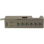Woods 041455 6-Outlet Surge Protector Power Strip with 4-Foot Cord and Phone Protection, 1250 Joules of Protection