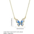 thumbnail image 4 of Cute Butterfly Necklaces for Women 14K Gold Plated Blue Enamel Butterfly Insect Choker Pendant Necklace 925 Sterling Silver CZ Charm Chain Necklace Jewelry Christmas Gifts to Daughter, 4 of 6