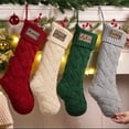 thumbnail image 2 of 2024 medias navideñas hechas punto nuevas personalizadas con parche de cuero de decoraciones navideñas, 2 of 4
