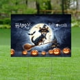 thumbnail image 2 of Happy Halloween Toy Fox Terrier Witch Pumpkins Bats Yard Sign Dog Lover Outdoor Home Lawn Garden Porch Decor - 13012, 2 of 5