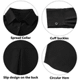 thumbnail image 7 of Weardear Black Blouses for Women Dressy Casual Long Sleeve Button Down Shirt Collared Work Office Business Chiffon Blouse Shirt Tops, 7 of 7