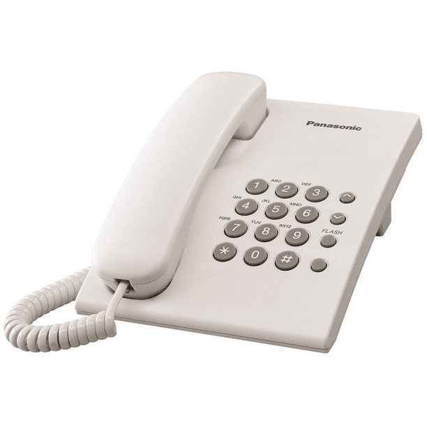 Teléfono Alámbrico Básico Panasonic KX-TS550MEW Panasonic KX-TS500MEW Teléfono alámbrico blanco