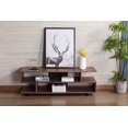 thumbnail image 5 of DeeHome Iris 59" Brown Walnut Finish TV Stand with 2 Levels of Shelves and Black Legs, 5 of 9