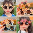 thumbnail image 3 of 3 Pack Kids Sunglasses Children's Cute Cartoon Bear Ears Sunglasses UV Protection Party Fun Colorful Girls' Sunglasses for Toddler Baby Girl Boy, 3 of 6