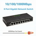 thumbnail image 5 of RIWPKFH 8 Port 1000Mbps Gigabit Network Switch Ethernet Smart Switcher High Performance RJ45 Hub Internet Splitter, 5 of 9