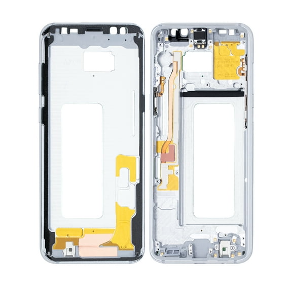 Replacement Mid-Frame Housing Compatible For Samsung Galaxy S8 Plus (With Small Parts) (Artic Silver)