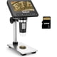 thumbnail image 1 of TOMLOV DM4 Microscopio de monedas 1000X con pantalla de 4,3", microscopio LCD 720P con soporte de metal, 8 luces LED ajustables, vista de PC para niños adultos, compatible con Windows, tarjeta TF de 3, 1 of 3