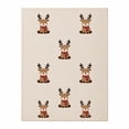thumbnail image 2 of Christmas Flannel Throw Blanket, 39.4x27.6in Sitting Reindeer Pattern Soft Cozy Fluffys Christmas Blanket for Living Room Sofa Bed(Reindeer,Beige), 2 of 6