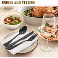 thumbnail image 3 of 48-Piece Matte Black Silverware Set for 8, Stainless Steel Flatware Set with Steak Knives, Hand Wash Recommended, 3 of 3