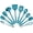 Blue, variant on 10 Pack Kitchen Utensils Set for Cooking, Leonyo Silicone Cooking Utensils Set, 446°F Heat Resistant Silicone Kitchen Tool with Turner Spatula, Serving Spoon, Whisk for Nonstick Cookware - White