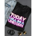 thumbnail image 3 of Today I Will Be A Unicorn Bubble T-Shirt Women -Image by Shutterstock, Female XX-Large, 3 of 4