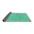 thumbnail image 2 of Ahgly Company Indoor Square Oriental Turquoise Blue Traditional Area Rugs, 4' Square, 2 of 4