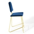thumbnail image 5 of Modway Ponder Performance Velvet Upholstered Dining Bar Stool in Navy, 5 of 10