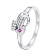thumbnail image 1 of PVCS Bague Couple Embrassant Diamant à la Mode Bague Réglable Bijou 1 Pce, 1 of 8