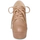 thumbnail image 2 of Botines de tacón alto Allegra K Plataforma y cordones para mujer Desnudo 40, 2 of 6