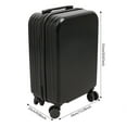 thumbnail image 2 of Black 20" Travel Luggage Suitcase Carry On Luggage with 4 Universal Wheels and USB Port Hard Shell Rolling Travel Suitcase with Cup Holder 3-Digit Combination Lock Design 88.18lbs Capacity, 2 of 23