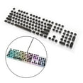 thumbnail image 6 of Round PBT Keycap Set with Translucent Layer Gaming Keyboard Retro Punk Typewriter- black, 6 of 7