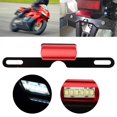 thumbnail image 2 of Universal Motorcycle License Plate Light CNC Aluminum Tail Light 6 LED Red, 2 of 2