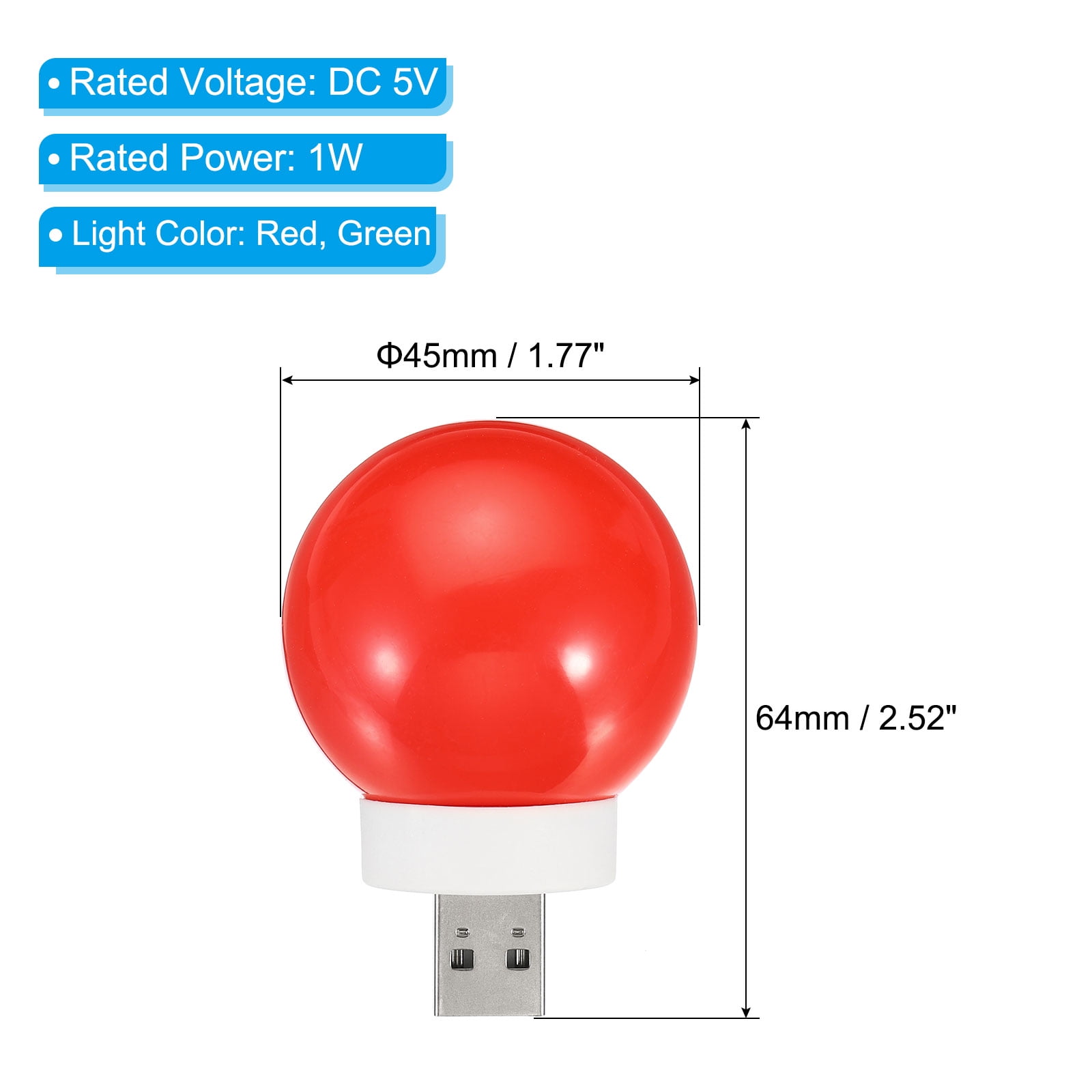 Portable Mini USB LED Bulb Lamp - 1 Watt