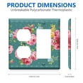 thumbnail image 2 of Combination Toggle Light Switch/Duplex Receptacle Pioneer Floral Outlet Wall Plate Cover,1 Duplex 1 Rocker 4.6" x 4.6”,Polycarbonate Thermoplastic,Home Decor for Kitchen Living Room Bedroom, 2 of 7