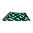 thumbnail image 2 of Ahgly Company Indoor Round Abstract Turquoise Blue Contemporary Area Rugs, 5' Round, 2 of 4
